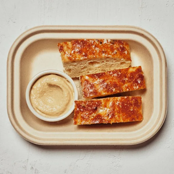 Hummus + Focaccia menu item